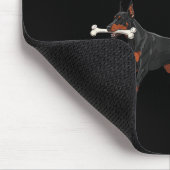 Grappige Halloween Doberman Nscher en Skeleton Muismat (Hoek)