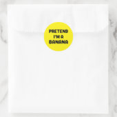 Grappige Halloween - Doe alsof ik een banaan ben Ronde Sticker (Tas)