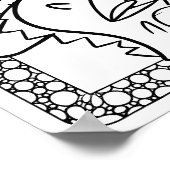 Grappige Halloween draak kleurplaat Poster (Hoek)