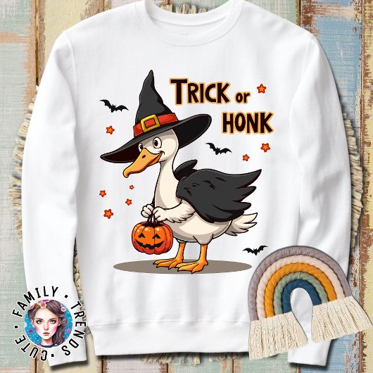 Grappige Halloween Duck Kostuum Trick Honk Trick o Trui