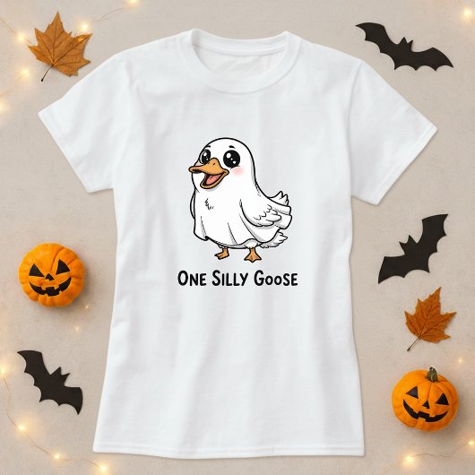 Grappige Halloween Een Gekke Gans Schattige Ghost  T-shirt