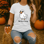 Grappige Halloween Een Gekke Gans Schattige Ghost  T-shirt