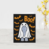 Grappige Halloween Elephant Boo Ghost kostuumvleer Kaart (Gele Bloem)