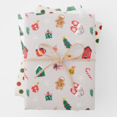 Grappige Halloween en Herfst Patterns Inpakpapier Vel (In situ)