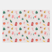 Grappige Halloween en Herfst Patterns Inpakpapier Vel (Voorkant)