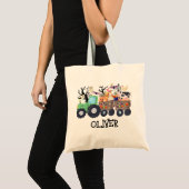 Grappige Halloween Farm Dieren Tractor Spooky Cust Tote Bag (Voorkant (product))