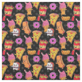 Grappige Halloween fastfood monsters Stof (Swatch)