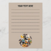 Grappige Halloween Feest met Katten Menu (Achterkant)