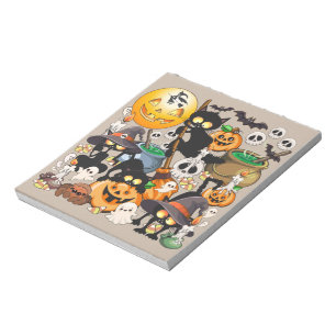 Grappige Halloween Feest met Katten Notitieblok