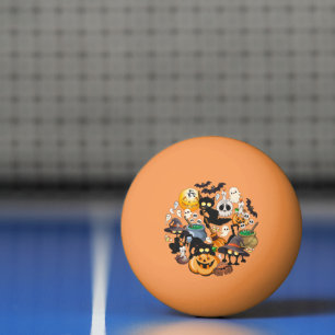 Grappige Halloween Feest met Katten Pingpongbal