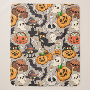 Grappige Halloween Feest met Katten Sherpa Deken