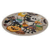 Grappige Halloween Feest met Katten Snijplank (Hoek)