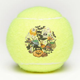 Grappige Halloween Feest met Katten Tennisballen