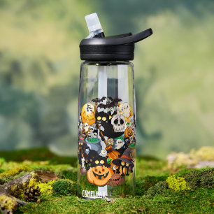 Grappige Halloween Feest met Katten Waterfles