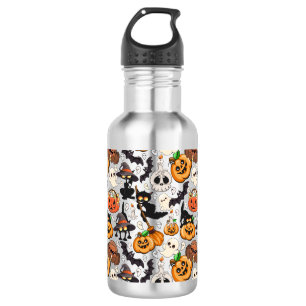 Grappige Halloween Feest met Katten Waterfles