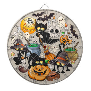 Grappige Halloween Feest voor Katten Dartbord