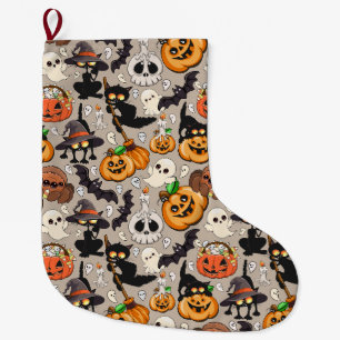 Grappige Halloween Feest voor Katten Grote Kerstsok