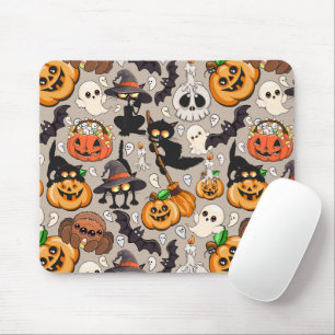 Grappige Halloween Feest voor Katten Muismat