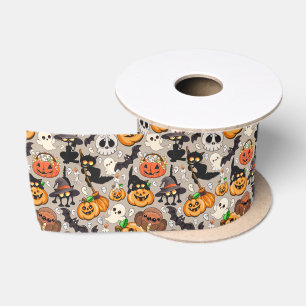 Grappige Halloween Feest voor Katten Satijnen Lint