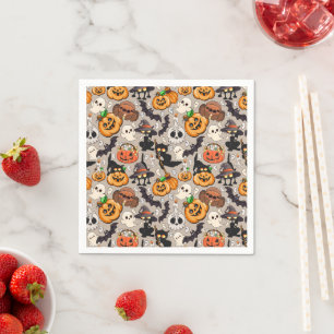 Grappige Halloween Feest voor Katten Servet