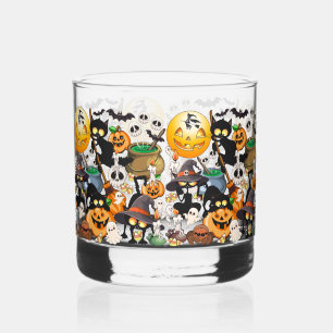 Grappige Halloween Feest voor Katten Whisky Glas