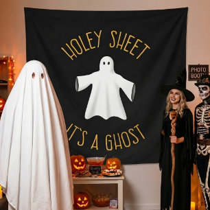 Grappige Halloween-feestdecoratie - Heilig blad sp Wandkleed