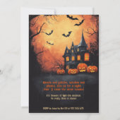Grappige Halloween-feestuitnodiging Kaart (Achterkant)