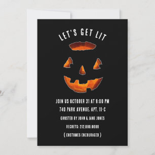 Grappige Halloween-feestuitnodigingen Kaart