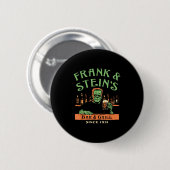 Grappige Halloween Frank en Steins Bar Grill  Ronde Button 5,7 Cm (Voorkant /achterkant)