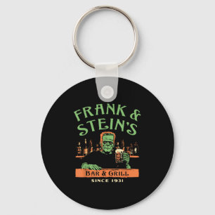 Grappige Halloween Frank en Steins Bar Grill Sleutelhanger