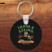 Grappige Halloween Frank en Steins Bar Grill  Sleutelhanger (Voorkant)