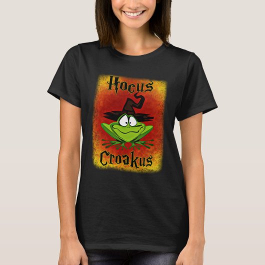 Grappige Halloween Frog Hocus Croakus Shirt, T-shirt (Voorkant)