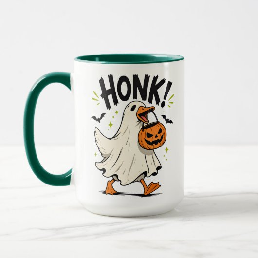 Grappige Halloween Gans Geest Mok (Links)
