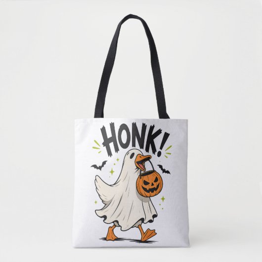 Grappige Halloween Gans Geest Tote Bag (Voorkant)