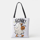 Grappige Halloween Gans Geest Tote Bag (Achterkant)