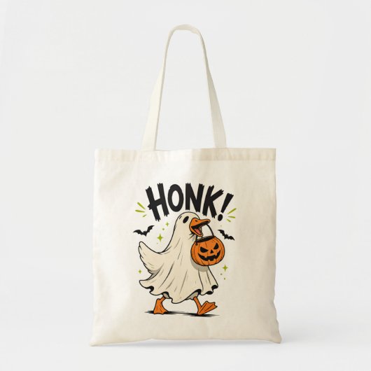 Grappige Halloween Gans Geest Tote Bag (Voorkant)