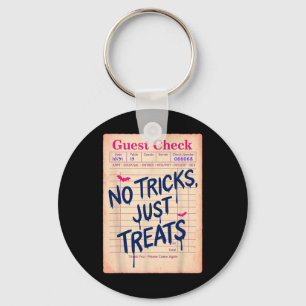 Grappige Halloween gast check geen trucs Sleutelhanger