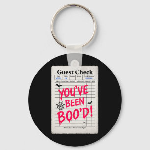 Grappige Halloween Gast Check Je bent Boo'd Wacht Sleutelhanger