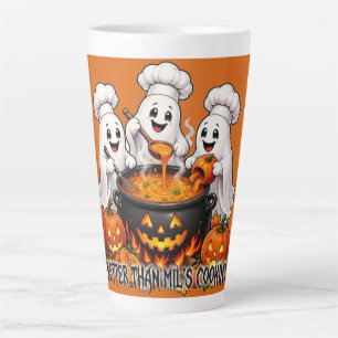 Grappige Halloween Geest – Beter Dan de Kookkunste Latte Mok