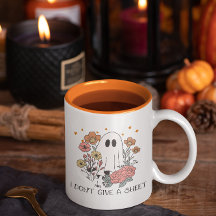 Grappige Halloween Geest & Bloem Koffiemok