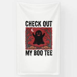 Grappige Halloween Geest Boo T-shirt Vintage Vecto Spandoek