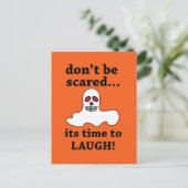 Grappige Halloween Geest Briefkaart (Staand voorkant)