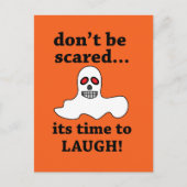 Grappige Halloween Geest Briefkaart (Voorkant)
