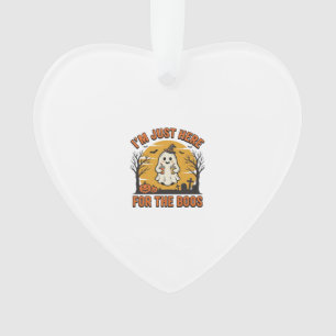 Grappige Halloween Geest Hier voor de Boos Vintage Ornament