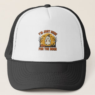Grappige Halloween Geest Hier voor de Boos Vintage Trucker Pet