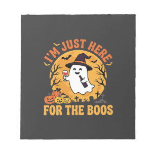 Grappige Halloween Geest Ik Ben Hier Gewoon Voor D Notitieblok
