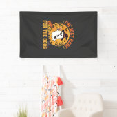 Grappige Halloween Geest Ik Ben Hier Gewoon Voor D Spandoek (Insitu)
