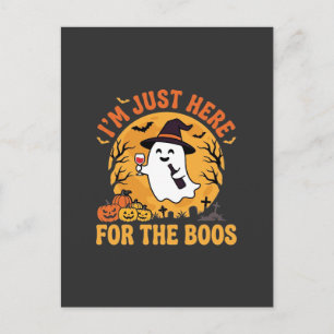Grappige Halloween Geest Ik Ben Hier Zomaar Om Te  Briefkaart