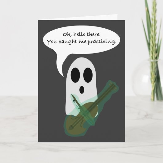 Grappige Halloween Geest Kaart (Voorkant)