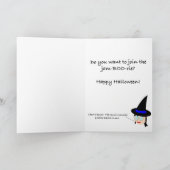 Grappige Halloween Geest Kaart (Binnen)